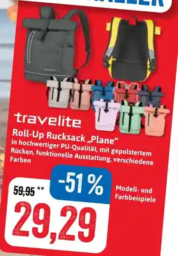 Stolz travelite Roll-Up Rucksack,,Plane“ Angebot