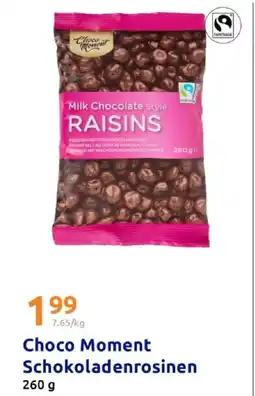 Action Choco moment schokoladenrosinen Angebot