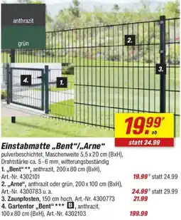 toom Baumarkt Einstabmatte ,,Bent"/,,Arne" Angebot