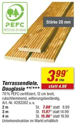 toom Baumarkt Terrassendiele, Douglasie Angebot