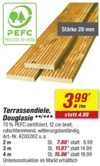 toom Baumarkt Terrassendiele, Douglasie Angebot