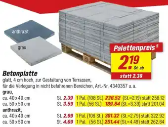 toom Baumarkt Betonplatte Angebot