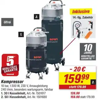 toom Baumarkt Kompressor Angebot