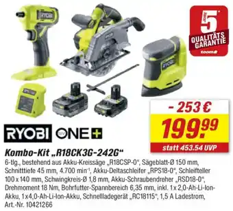 toom Baumarkt RYOBI ONE+ Kombo-Kit ,,R18CK3G-242G" Angebot