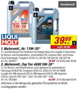 toom Baumarkt LIQUI MOLY Motorenöl ,,Nr. 15W-30" Angebot