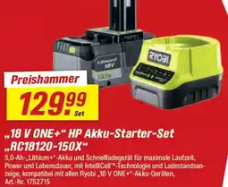 toom Baumarkt RYOBI ,,18 V ONE+" HP Akku-Starter-Set ,,RC18120-150X" Angebot