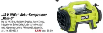 toom Baumarkt RYOBI ,,18 V ONE+" Akku-Kompressor „R181-0" Angebot
