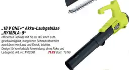 toom Baumarkt RYOBI ,,18 V ONE+" Akku-Laubgebläse ,,RY18BLA-0" Angebot