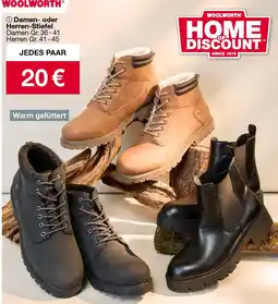 Woolworth Damen oder Herren-Stiefel Angebot
