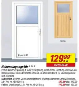 toom Baumarkt Nebeneingangstür Angebot