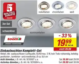toom Baumarkt Einbauleuchten Komplett-Set Angebot