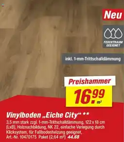 toom Baumarkt Vinylboden „Eiche City" Angebot