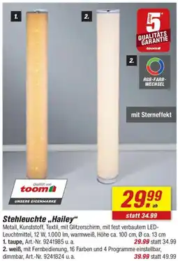toom Baumarkt Stehleuchte ,,Hailey" Angebot