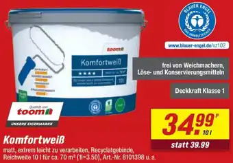 toom Baumarkt Komfortweiß Angebot