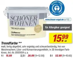 toom Baumarkt SCHÖNER WOHNEN Trendfarbe Angebot