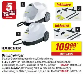 toom Baumarkt KARCHER Dampfreiniger Angebot