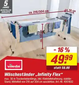toom Baumarkt Vileda Wäscheständer ,,Infinity Flex" Angebot