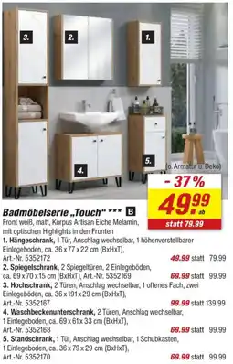 toom Baumarkt Badmöbelserie ,,Touch" Angebot