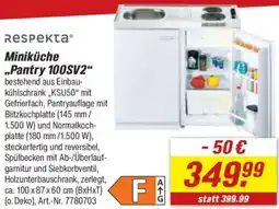 toom Baumarkt Respekta Miniküche „Pantry 100SV2" Angebot