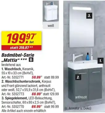 toom Baumarkt Badmöbel-Serie ,,Mattia" Angebot