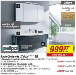 toom Baumarkt Pelipal Badmöbelserie „Taiga" Angebot