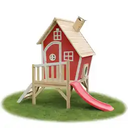 Netto Marken-Discount EXIT Fantasia 300 Holzspielhaus Rotbraun Angebot