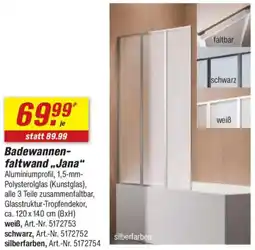 toom Baumarkt Badewannenfaltwand ,,Jana" Angebot