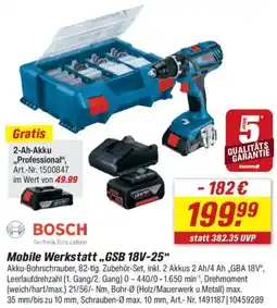 toom Baumarkt BOSCH Mobile Werkstatt „GSB 18V-25" Angebot