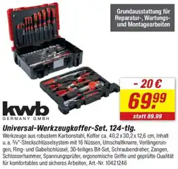 toom Baumarkt kwb Universal-Werkzeugkoffer-Set, 124-tlg. Angebot