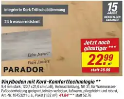 toom Baumarkt PARADOR Vinylboden mit Kork-Komforttechnologie Angebot