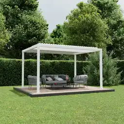 toom Baumarkt Ximax Pergola 'Shade' weiß elektrisch 395,8 x 230 x 290 cm Angebot