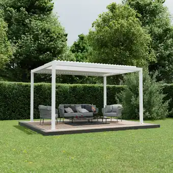 toom Baumarkt Ximax Pergola 'Shade' weiß elektrisch 395,8 x 230 x 290 cm Angebot