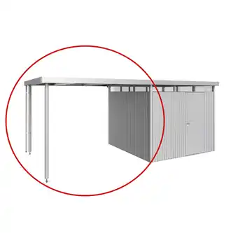 toom Baumarkt Biohort Seitendach silber-metallic 282 x 275 x 222 cm für Gerätehaus 'HighLine' H4 Angebot