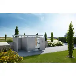 toom Baumarkt Biohort Seitenwand für Seitendach für Gerätehaus 'Highline' Größe H6 quarzgrau-metallic Angebot