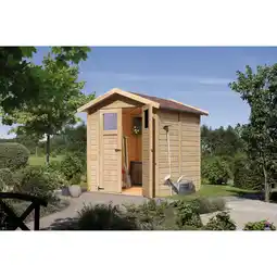 toom Baumarkt Karibu Gartenhaus 'Kolle 3' Fichtenholz naturbelassen 180 x 184 x 222 cm Angebot