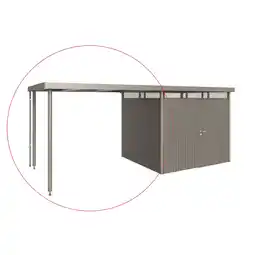 toom Baumarkt Biohort Seitendach quarzgrau-metallic 282 x 235 x 222 cm für Gerätehaus 'HighLine' H3 Angebot