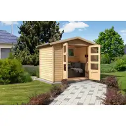 toom Baumarkt Karibu Gartenhaus 'Schierke 4' naturfarben 246 x 246 x 209 cm Angebot