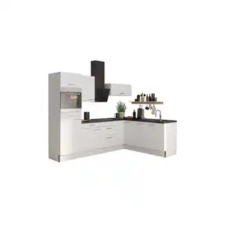 toom Baumarkt OPTIFIT Winkelküche mit E-Geräten 'OPTIkoncept Bengt932' weiß 270 cm Angebot