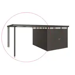 toom Baumarkt Biohort Seitendach dunkelgrau-metallic 315 x 282 x 222 cm für Gerätehaus 'HighLine' H5 Angebot