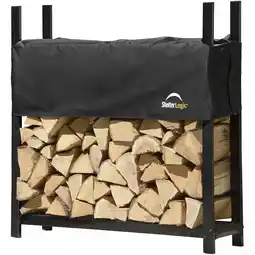 toom Baumarkt ShelterLogic Kaminholzregal inklusive Abdeckung schwarz Stahl 36 x 120 x 119 cm Angebot