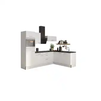 toom Baumarkt OPTIFIT Winkelküche mit E-Geräten 'OPTIkoncept Rurik986' weiß 270 cm Angebot