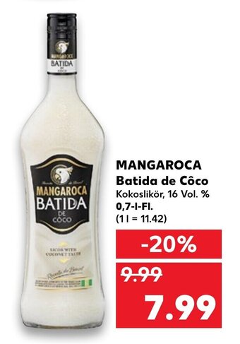 Kaufland Mangaroca batida de Côco Angebot