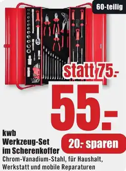 B1 Discount Baumarkt kwb Werkzeug-Set im Scherenkoffer Angebot