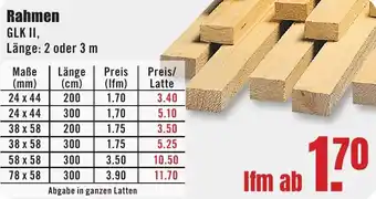 B1 Discount Baumarkt Rahmen Angebot