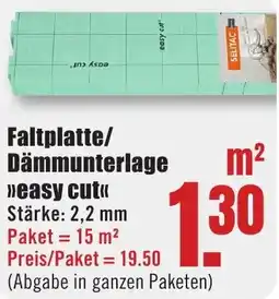 B1 Discount Baumarkt Faltplatte/ Dämmunterlage "easy cut" Angebot