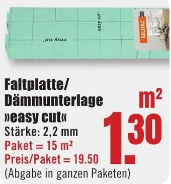 B1 Discount Baumarkt Faltplatte/ Dämmunterlage "easy cut" Angebot