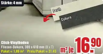 B1 Discount Baumarkt Click-Vinylboden Angebot