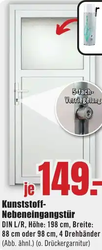 B1 Discount Baumarkt Kunststoff Nebeneingangstür Angebot