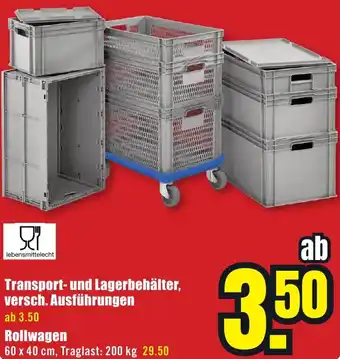 B1 Discount Baumarkt Transport- und Lagerbehälter, versch. Ausführungen Angebot