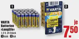 B1 Discount Baumarkt VARTA Batterien Longlife Angebot